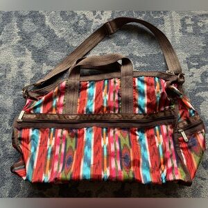 Lesportsac Colorful Striped Tote Bag